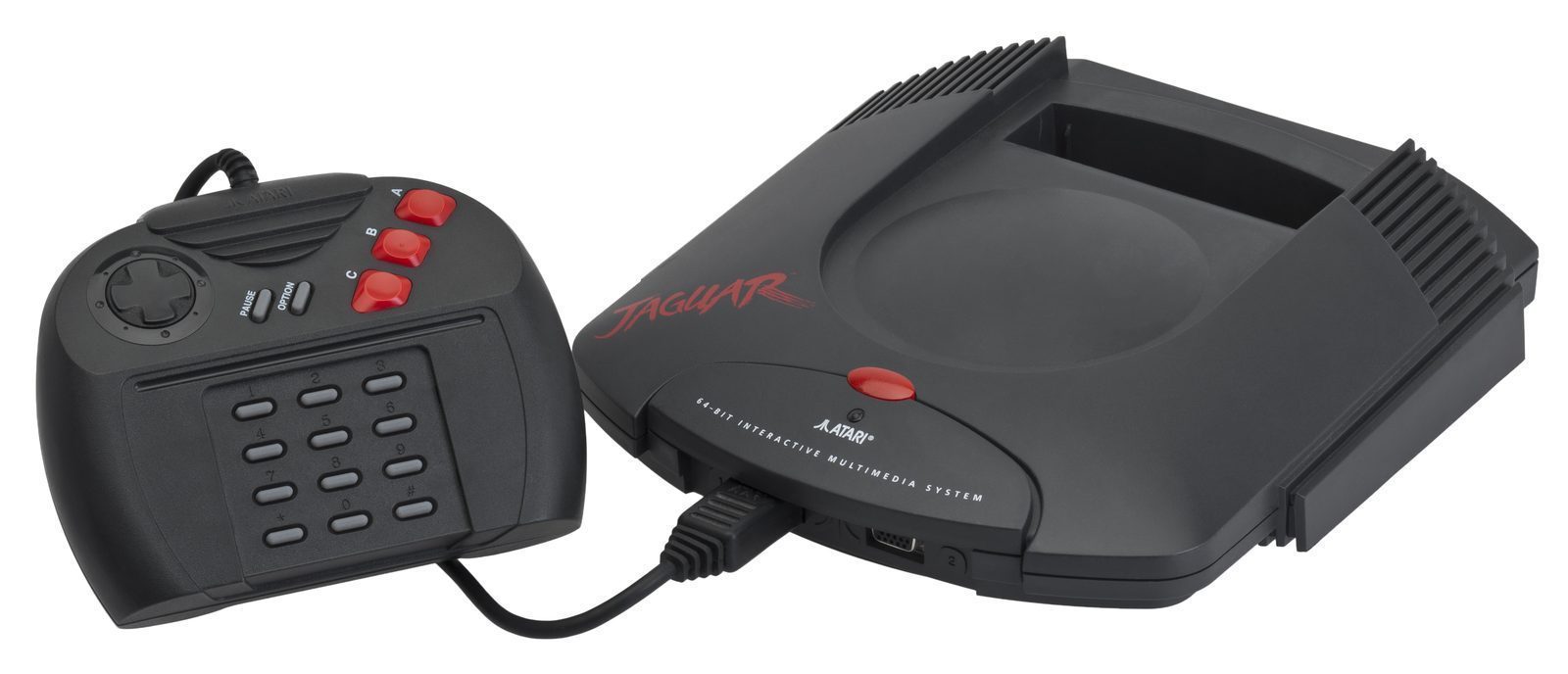 Atari Jaguar 黑色主機 + 小鍵盤式控制器