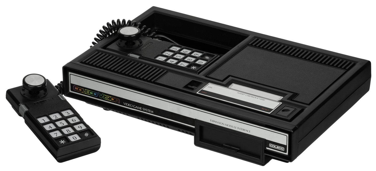 ColecoVision 黑色主機 + 雙搖桿/數字鍵盤合一控制器