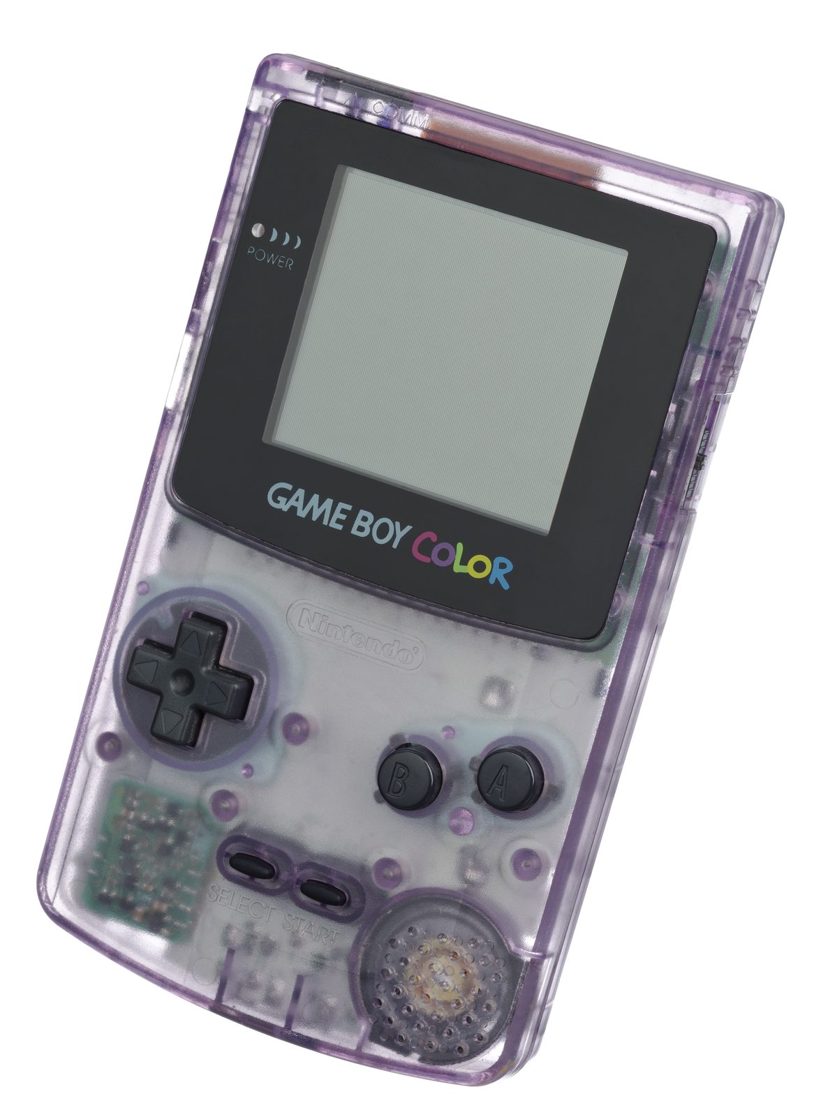 Game Boy Color 紫色直立式掌機（含十字鍵 + AB 鈕）