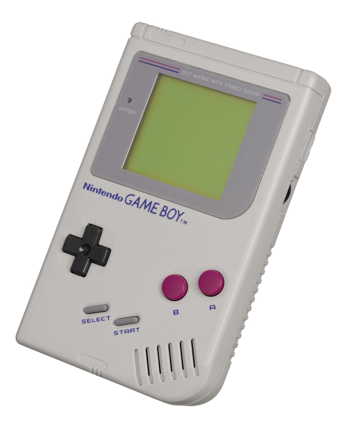 Nintendo Game Boy 灰色直立式掌機（含十字鍵 + AB 鈕）