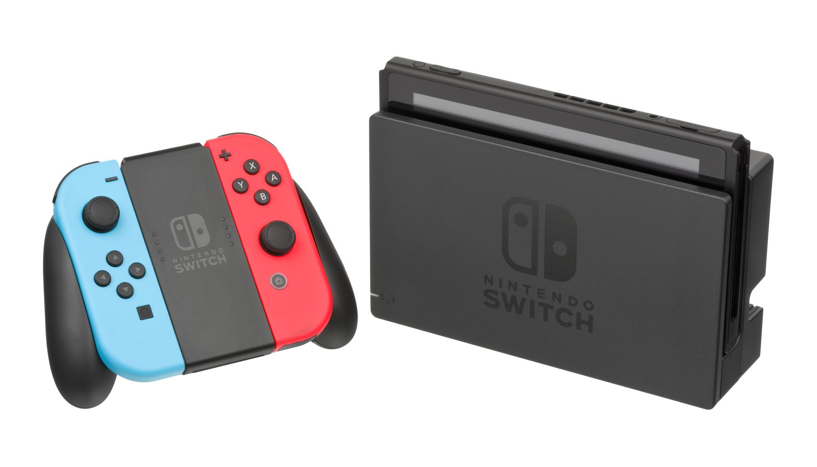 Nintendo Switch Dock 模式 + 紅藍 Joy-Con 控制器