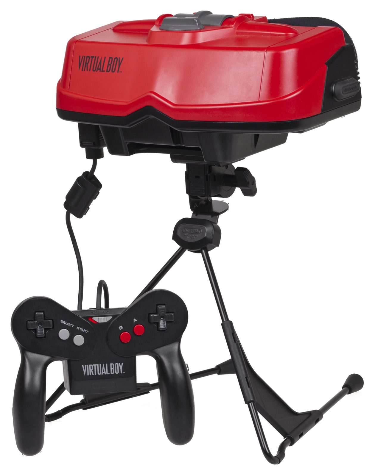 Nintendo Virtual Boy 紅色雙眼罩主機（含三腳架）